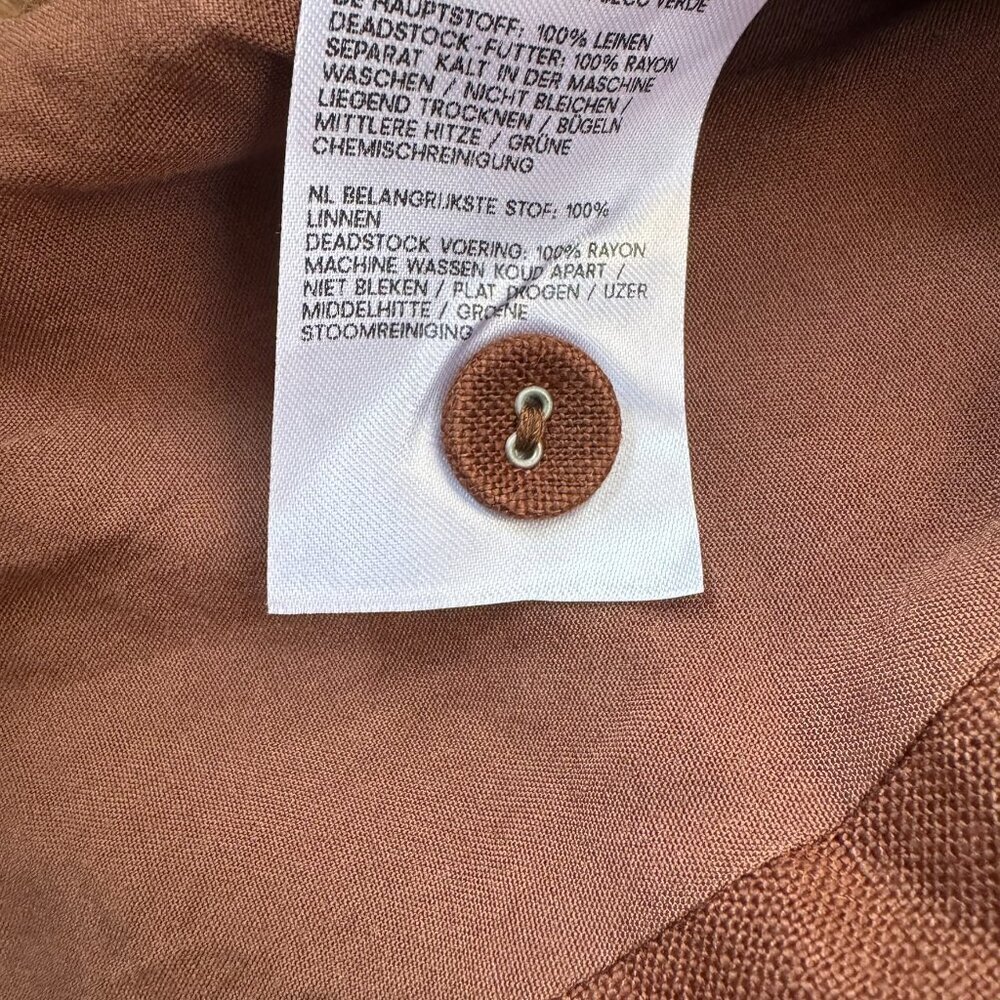 NWT Reformation Aida Linen Vest Top Chocolate Cake Brown 2 - Picture 9 of 13